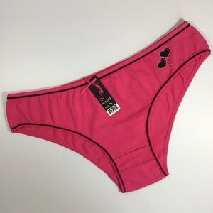 Vision Intimate Bling Hearts Pink and Black Panties Underwear - Size XL